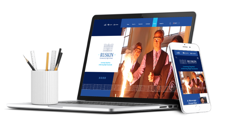 mockup image of a website design for a school created by our Cheshire web design agency 