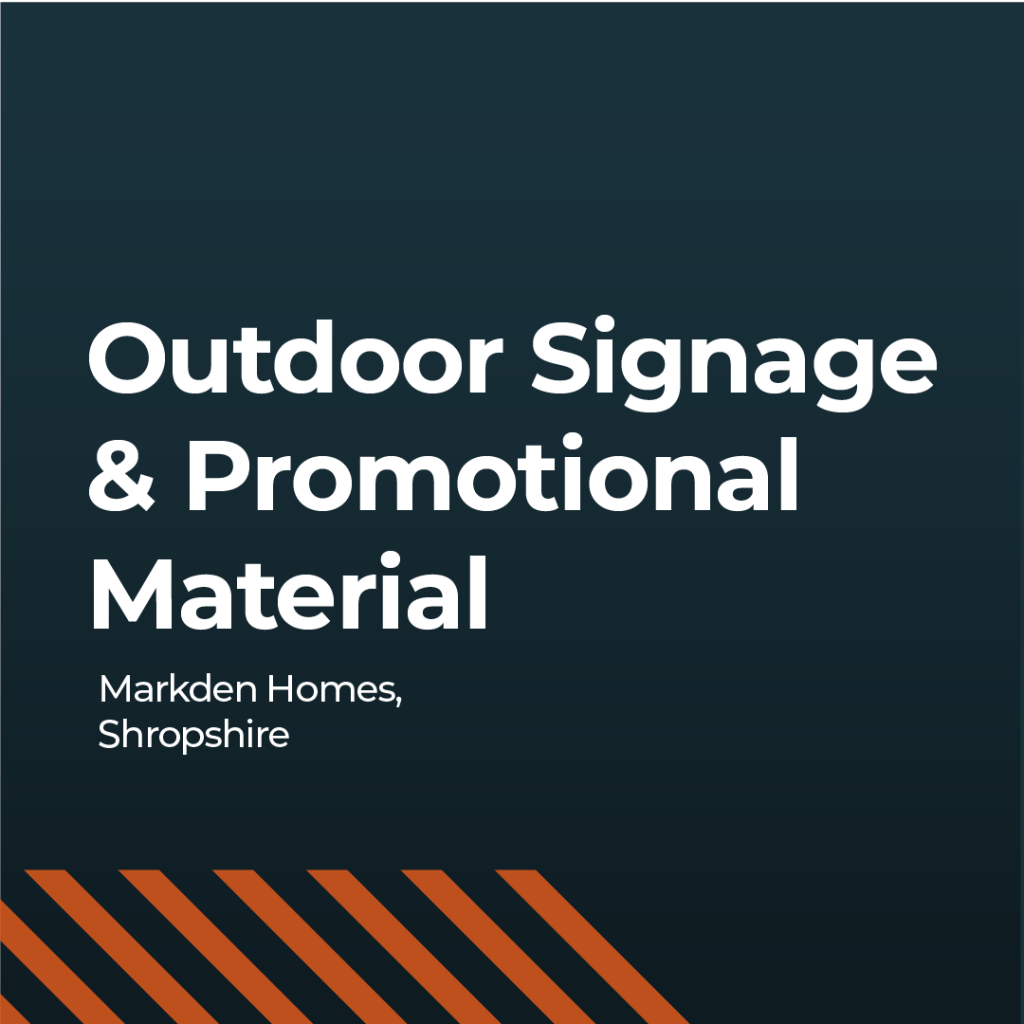 informational graphic for outdoor signage & promotional signage for Markden Homes