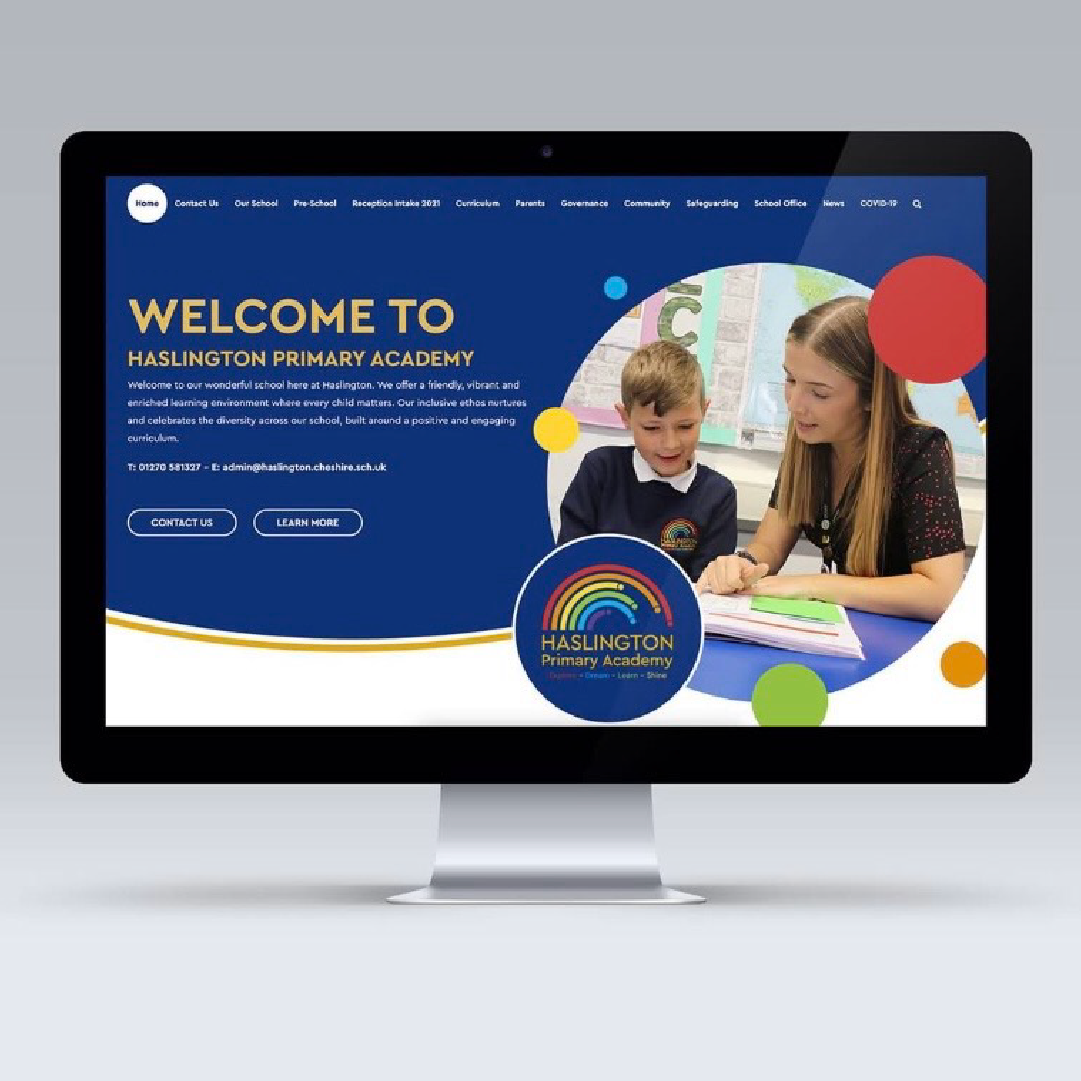 Haslington School Website on Desktop Screen