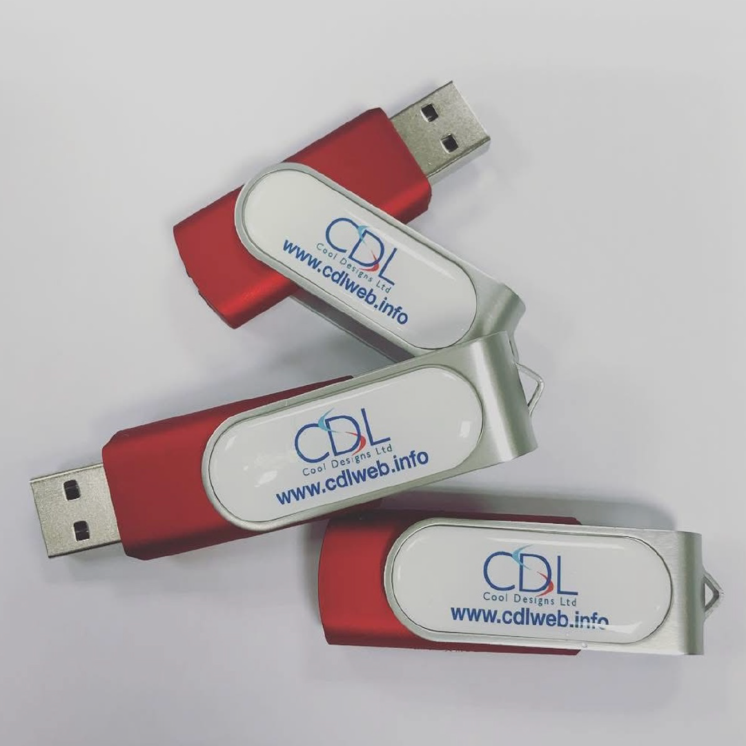 Pile of Bespoke Memory Sticks with CDL Branding